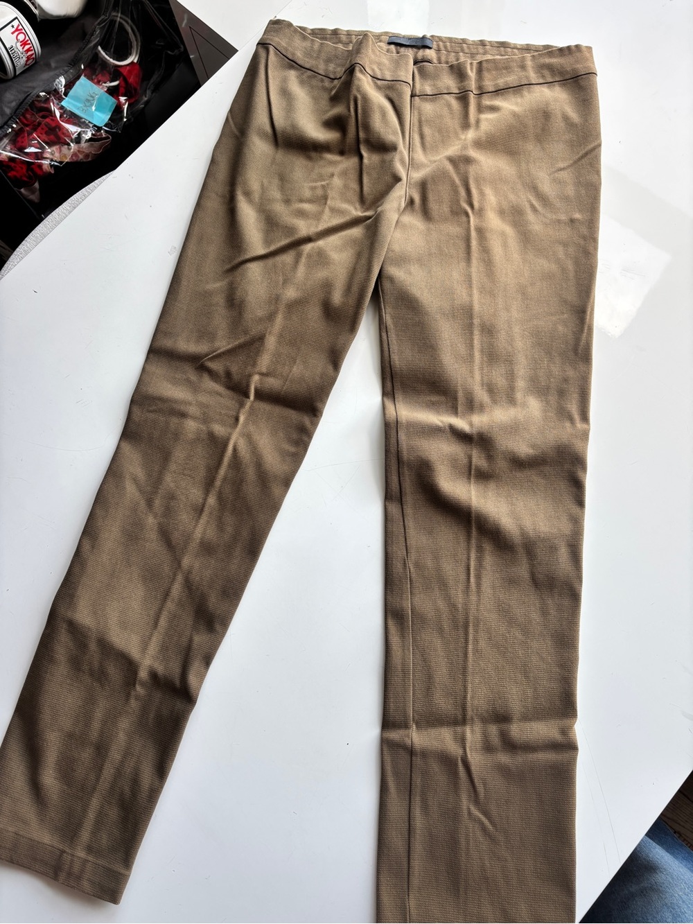 The Row Tan Straight-Leg Trousers